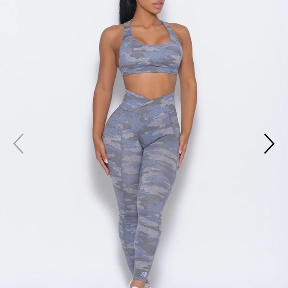 Bombshell Sportswear Pants - Bombshell Sportswear LOUNGE CONTOUR LEGGINGS silver camo